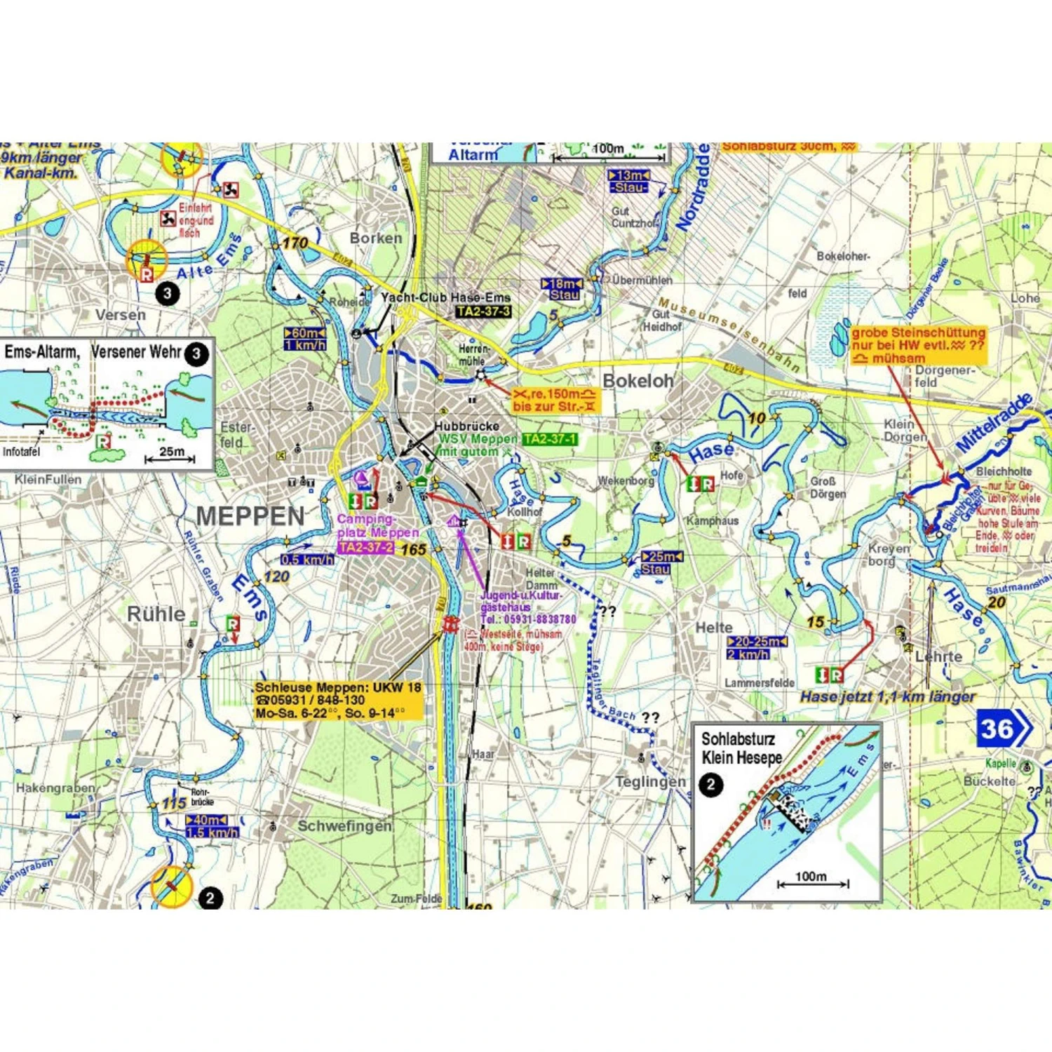 TOURENATLAS TA2 WASSERWANDERN 02 WESER-EMS - Wasserkarte – Bild 3